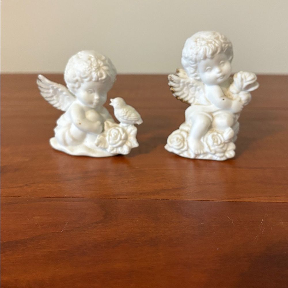 Vintage Cherub Angel Figurines Shabby Chic Grandmillennial Decor